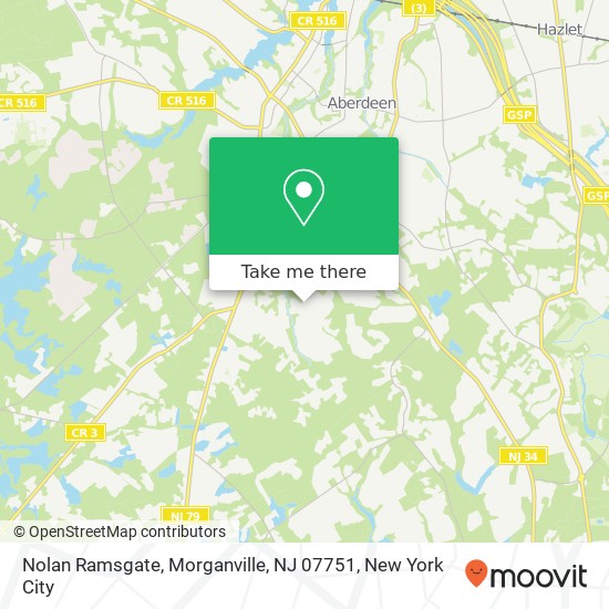 Mapa de Nolan Ramsgate, Morganville, NJ 07751