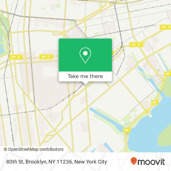 Mapa de 80th St, Brooklyn, NY 11236