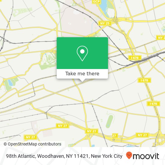 Mapa de 98th Atlantic, Woodhaven, NY 11421