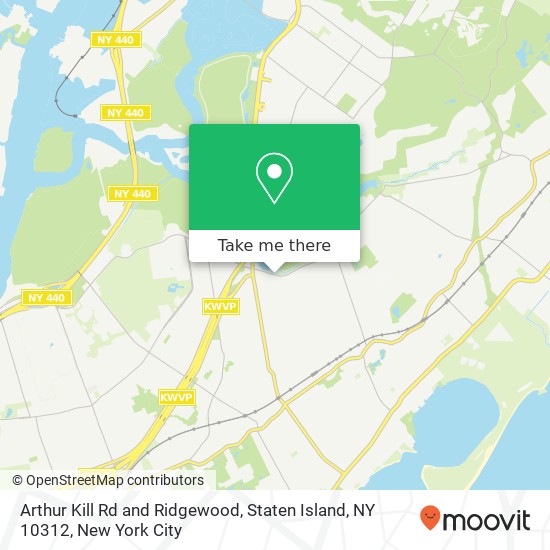 Mapa de Arthur Kill Rd and Ridgewood, Staten Island, NY 10312