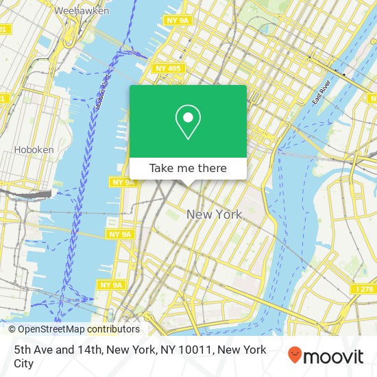 Mapa de 5th Ave and 14th, New York, NY 10011