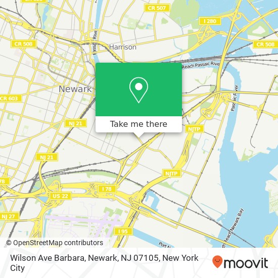 Wilson Ave Barbara, Newark, NJ 07105 map