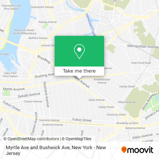 Mapa de Myrtle Ave and Bushwick Ave