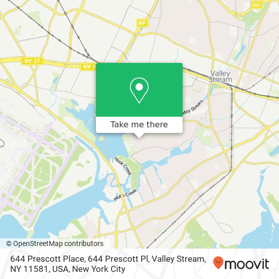 644 Prescott Place, 644 Prescott Pl, Valley Stream, NY 11581, USA map