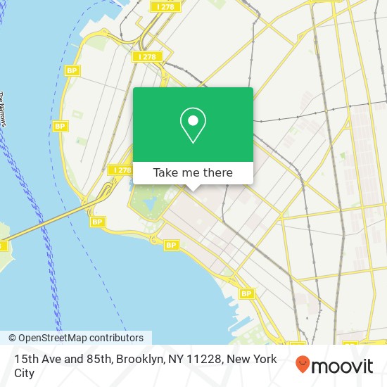 Mapa de 15th Ave and 85th, Brooklyn, NY 11228