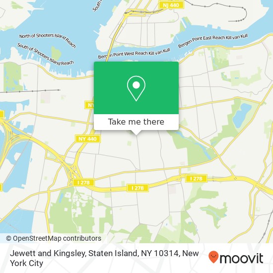Mapa de Jewett and Kingsley, Staten Island, NY 10314