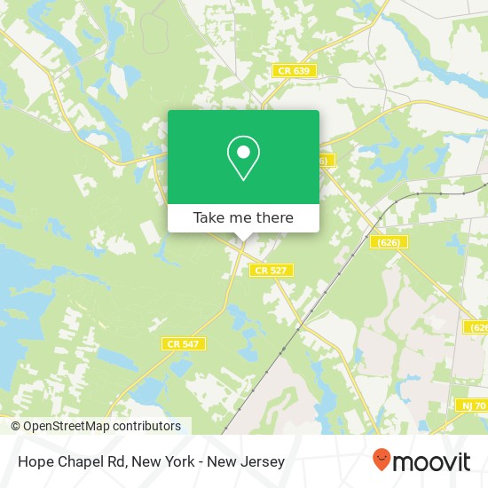 Mapa de Hope Chapel Rd, Jackson, NJ 08527