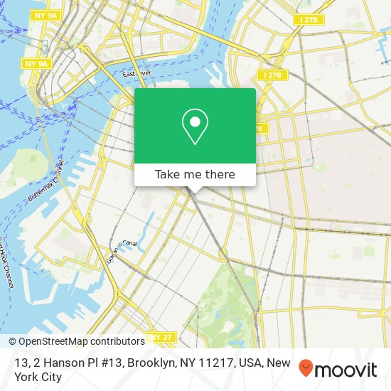 13, 2 Hanson Pl #13, Brooklyn, NY 11217, USA map