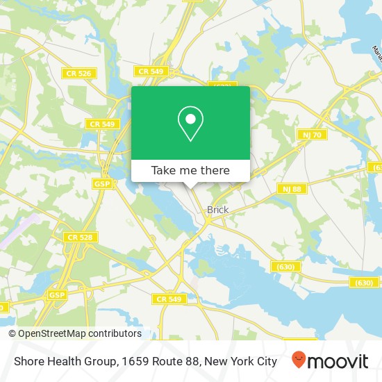 Shore Health Group, 1659 Route 88 map