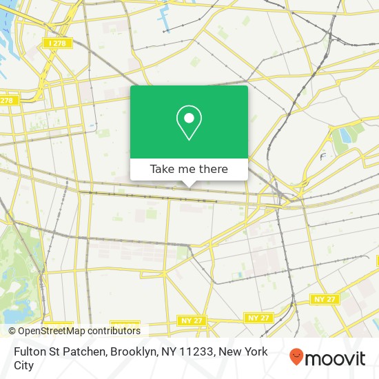 Mapa de Fulton St Patchen, Brooklyn, NY 11233