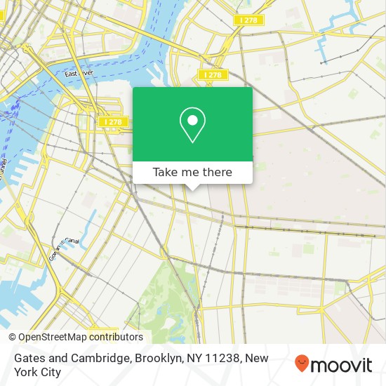 Gates and Cambridge, Brooklyn, NY 11238 map