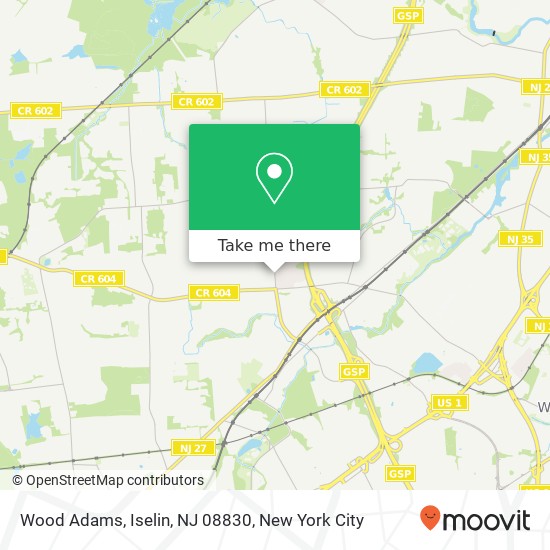 Mapa de Wood Adams, Iselin, NJ 08830