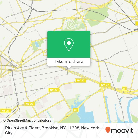 Pitkin Ave & Eldert, Brooklyn, NY 11208 map