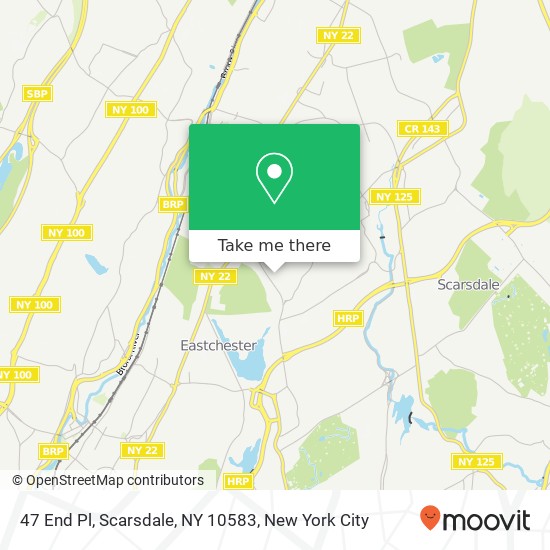 Mapa de 47 End Pl, Scarsdale, NY 10583