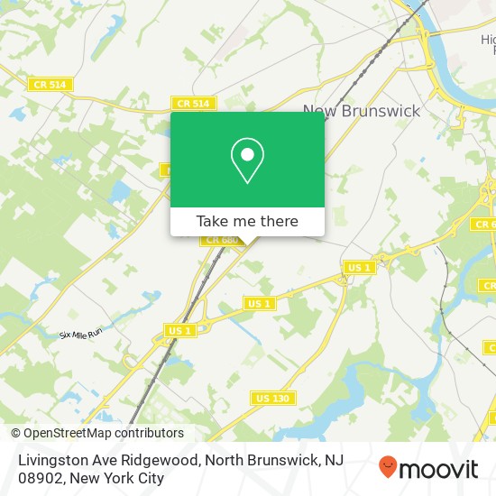 Livingston Ave Ridgewood, North Brunswick, NJ 08902 map