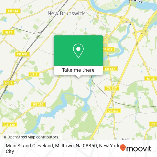 Mapa de Main St and Cleveland, Milltown, NJ 08850