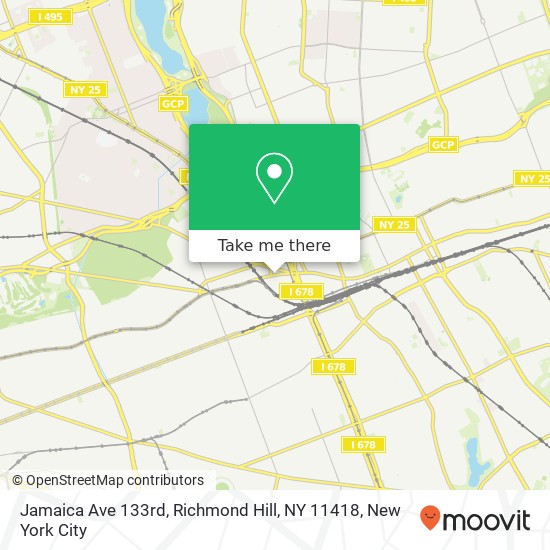 Mapa de Jamaica Ave 133rd, Richmond Hill, NY 11418