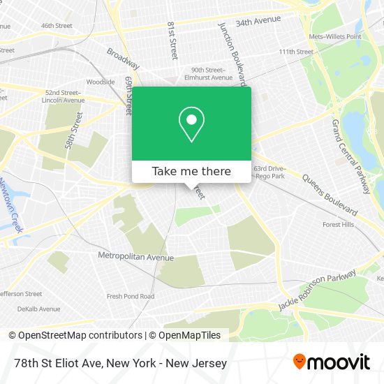 78th St Eliot Ave map