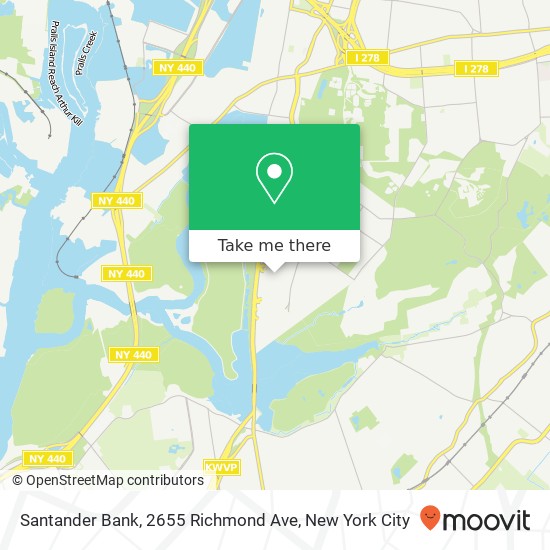 Mapa de Santander Bank, 2655 Richmond Ave