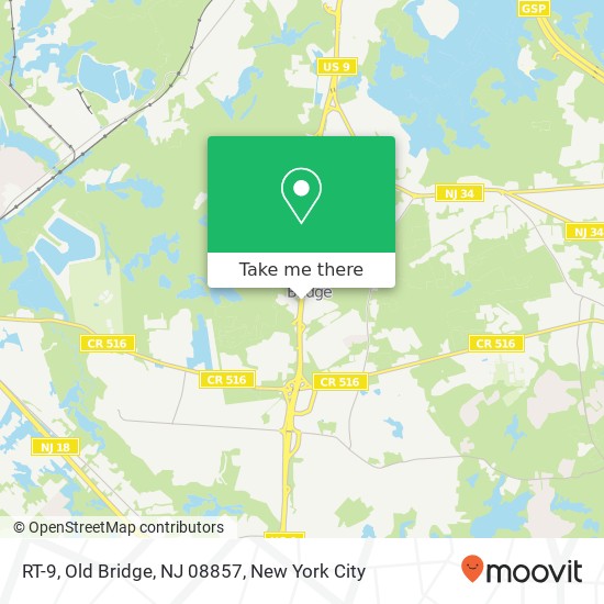 Mapa de RT-9, Old Bridge, NJ 08857