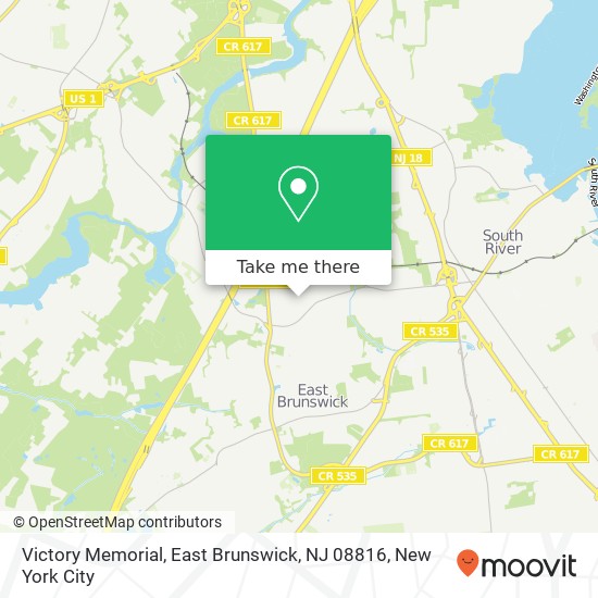 Mapa de Victory Memorial, East Brunswick, NJ 08816