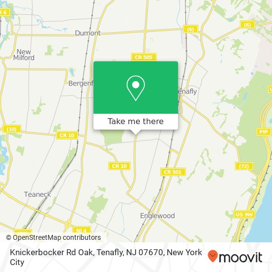 Knickerbocker Rd Oak, Tenafly, NJ 07670 map