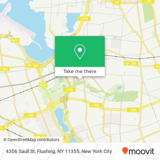 Mapa de 4306 Saull St, Flushing, NY 11355