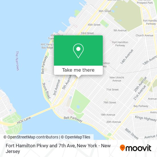 Fort Hamilton Pkwy and 7th Ave map