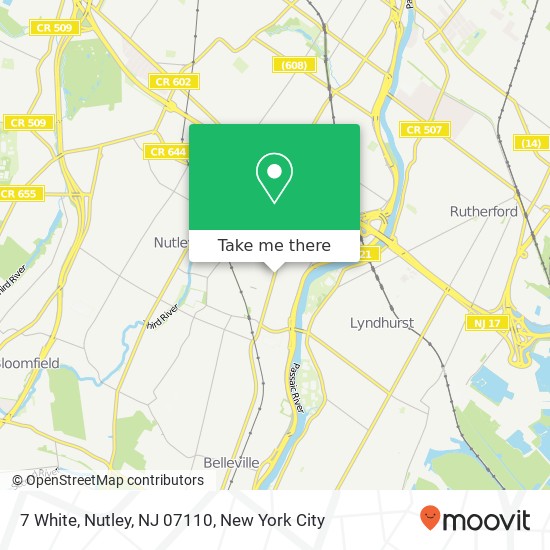 7 White, Nutley, NJ 07110 map