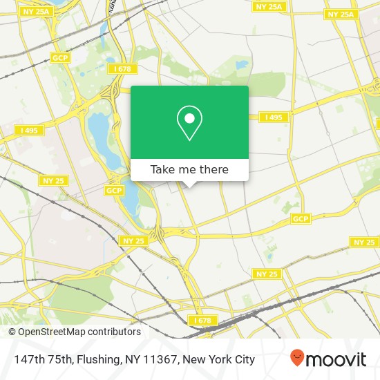 Mapa de 147th 75th, Flushing, NY 11367