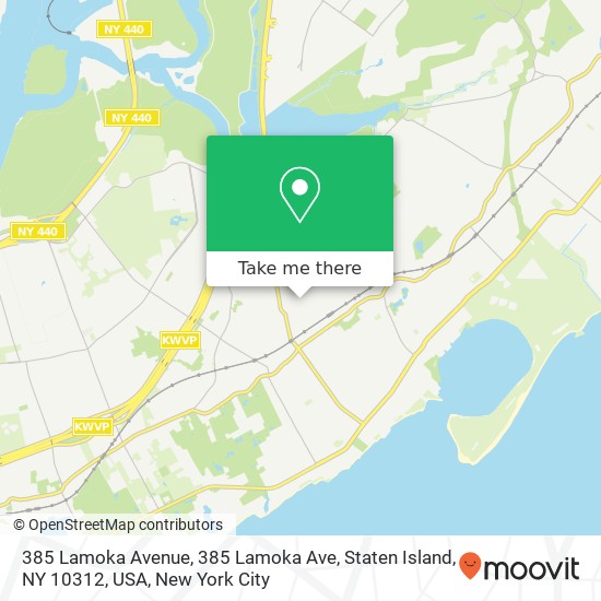 Mapa de 385 Lamoka Avenue, 385 Lamoka Ave, Staten Island, NY 10312, USA