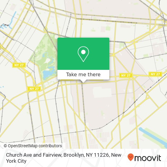 Church Ave and Fairview, Brooklyn, NY 11226 map