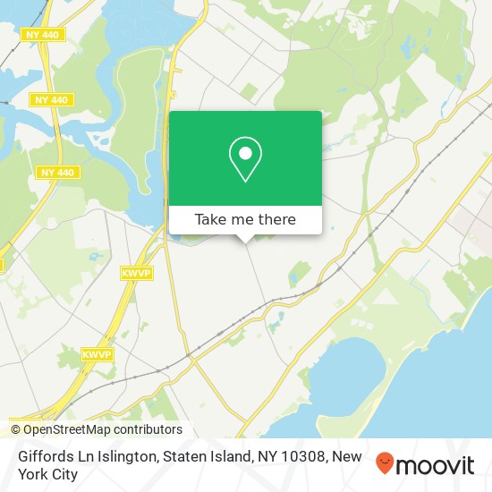 Mapa de Giffords Ln Islington, Staten Island, NY 10308