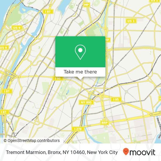 Tremont Marmion, Bronx, NY 10460 map