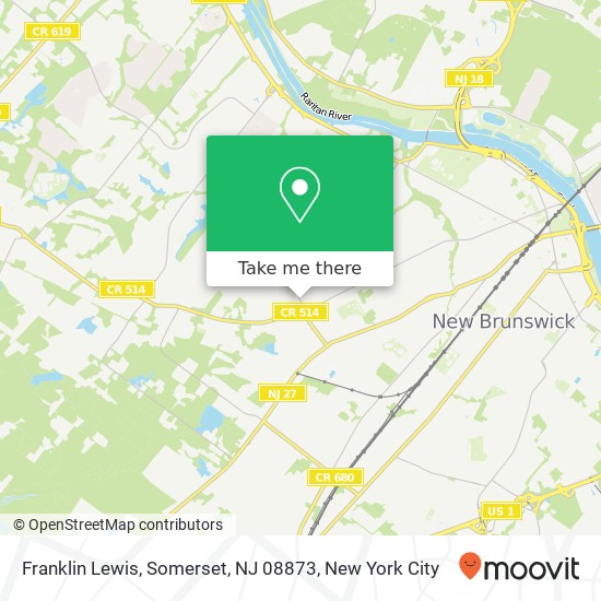 Franklin Lewis, Somerset, NJ 08873 map