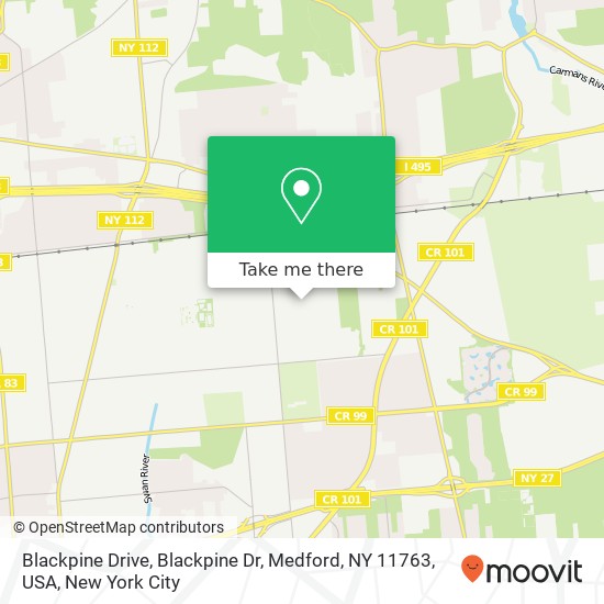 Mapa de Blackpine Drive, Blackpine Dr, Medford, NY 11763, USA