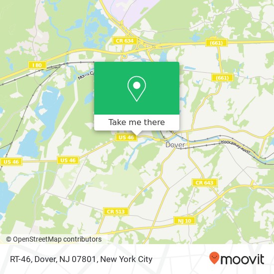 Mapa de RT-46, Dover, NJ 07801