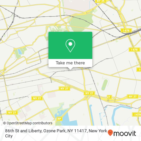 Mapa de 86th St and Liberty, Ozone Park, NY 11417