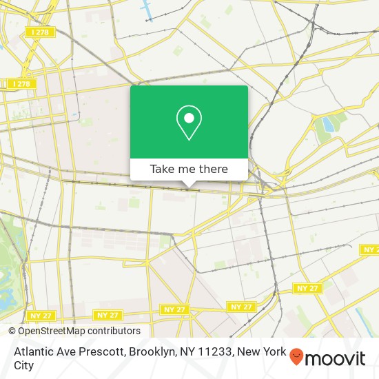 Atlantic Ave Prescott, Brooklyn, NY 11233 map