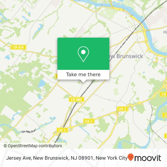 Jersey Ave, New Brunswick, NJ 08901 map