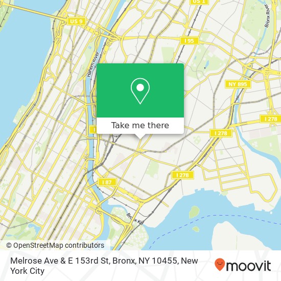 Melrose Ave & E 153rd St, Bronx, NY 10455 map