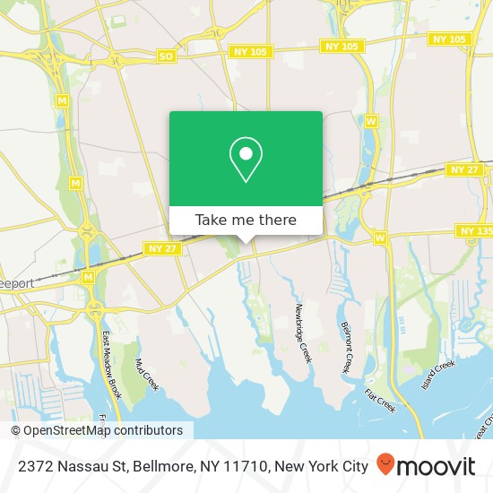 Mapa de 2372 Nassau St, Bellmore, NY 11710