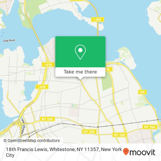 Mapa de 18th Francis Lewis, Whitestone, NY 11357