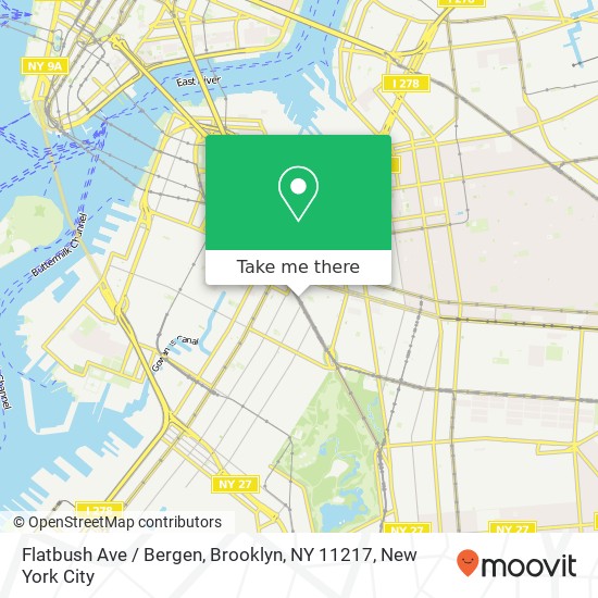 Flatbush Ave / Bergen, Brooklyn, NY 11217 map
