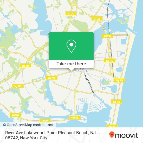 River Ave Lakewood, Point Pleasant Beach, NJ 08742 map