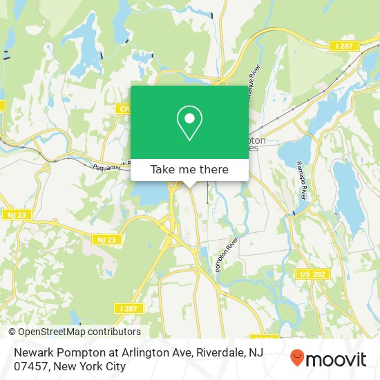 Mapa de Newark Pompton at Arlington Ave, Riverdale, NJ 07457