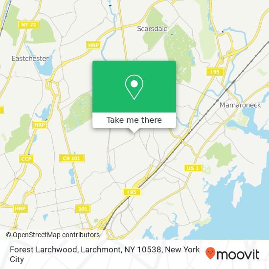 Mapa de Forest Larchwood, Larchmont, NY 10538