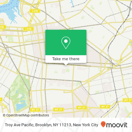 Troy Ave Pacific, Brooklyn, NY 11213 map