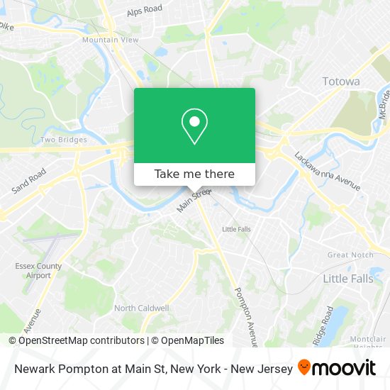 Newark Pompton at Main St map