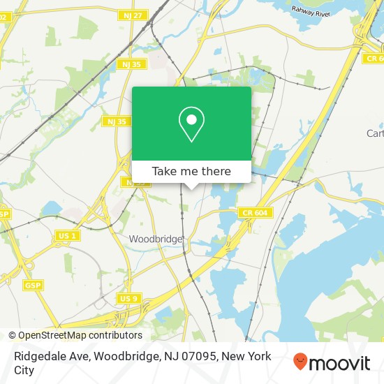 Ridgedale Ave, Woodbridge, NJ 07095 map